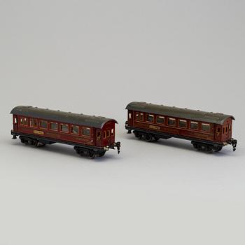 TÅGDELAR, 18 delar, bland annat Märklin, bing wercke, Karl Bub, Tyskland 1900-talets första hälft.