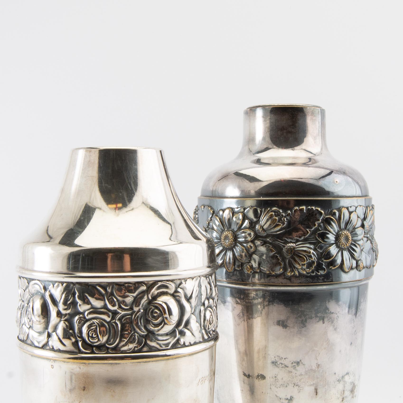 Vaser 2 st nysilver 1900-talets första hälft.