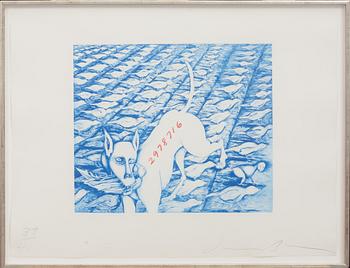 JONATHAN BOROFSKY, färgserigrafier, 2 st, signerad o numrerad.