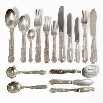 Wallin & Thorsen, a 157 piece silver 'Olga' cutlery service, Borås 1947.