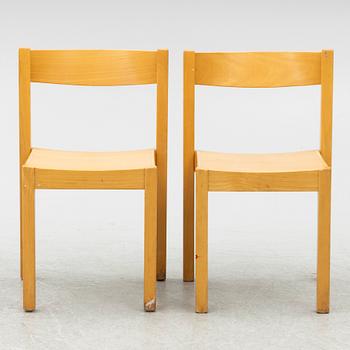 Axel Larsson, six model 312 chairs, Balzar Beskow, Sweden, 1980's.