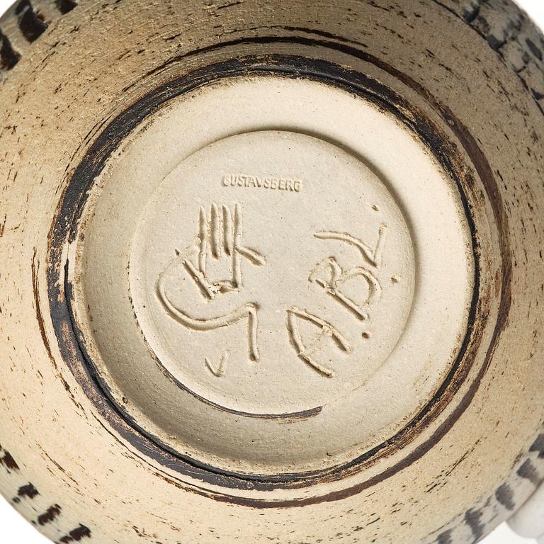 Anders Bruno Liljefors, a stoneware vase, Gustavsberg Studio, 1952.