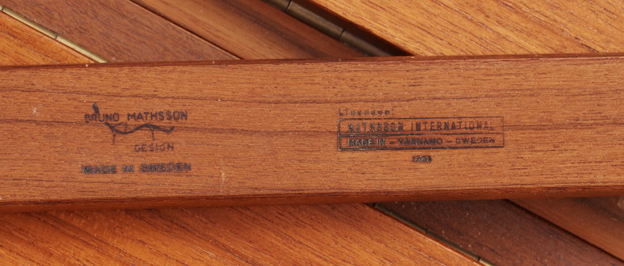 A Bruno Mathsson 'Maria' teak and birch gate-leg table by Firma Karl Mathsson, Värnamo 1965.