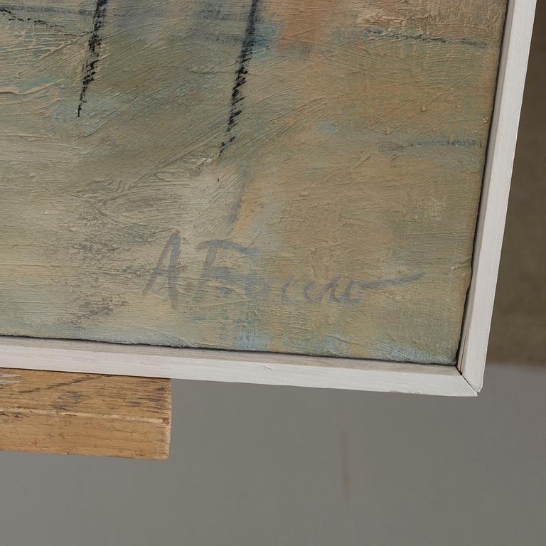 AGNETA FRECCERO, oil on canvas, signed.