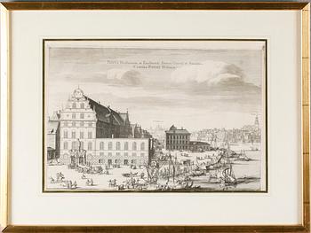 KOPPARSTICK, 6 st, ur "Suecia Antiqua et Hodierna", 1800-tal.