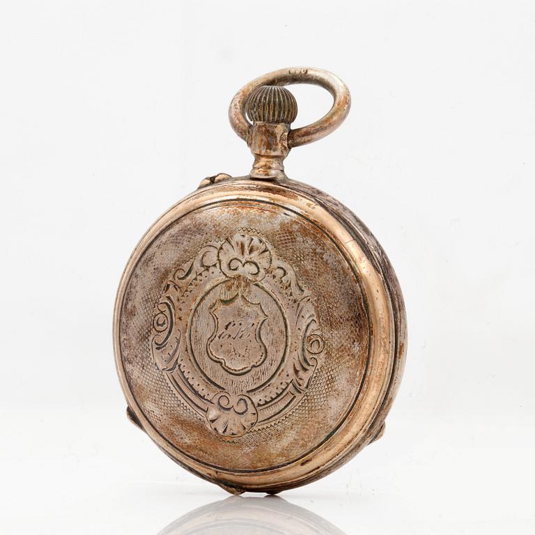 POCKET WATCH, 2 pcs, 2 movements, 1 key,