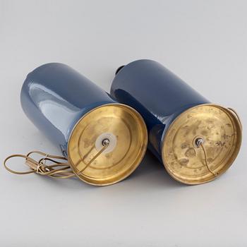 A pair of ceramic Francois Chatain table lamps, France, second half of the 20th century.