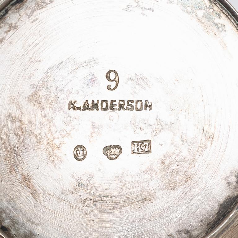 Six Swedish silver cups and trophies, including with mark of K Anderson, Stockholm 1912.