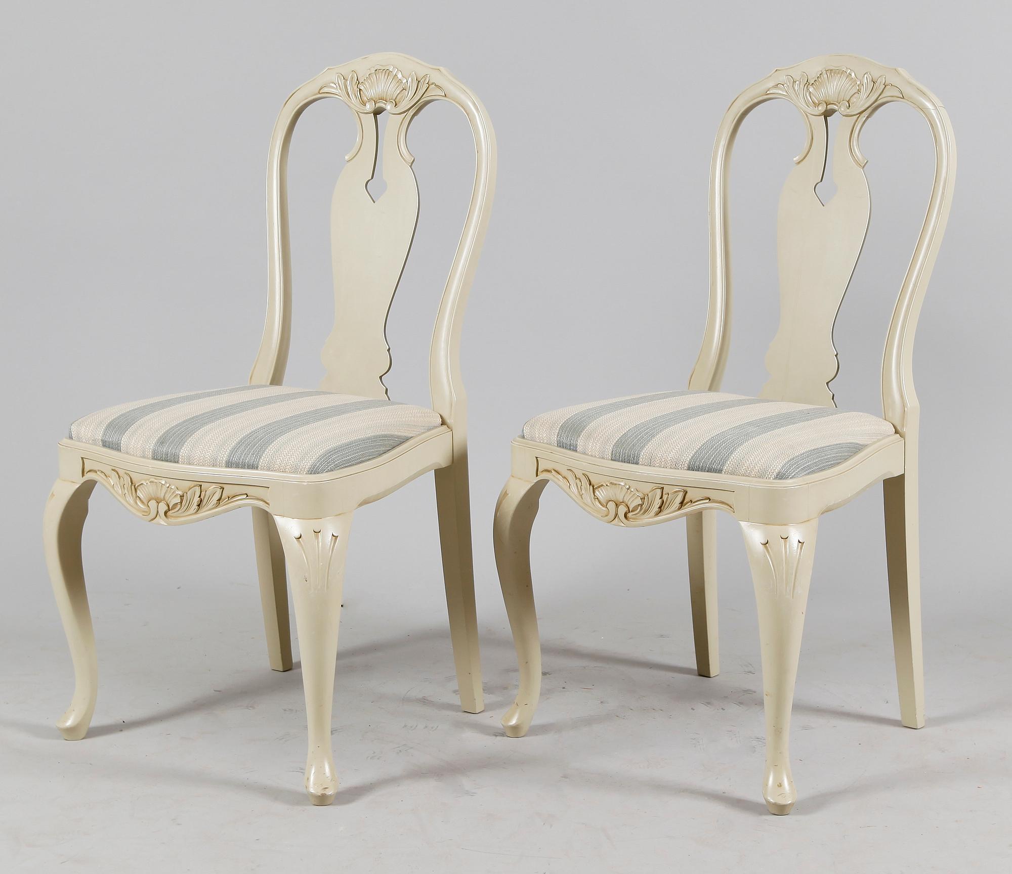 MATSALSMÖBEL, 5 delar, rokokostil, 1900-talets andra hälft.