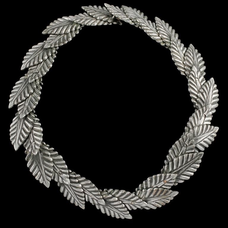 An Estrid Ericson pewter collier, Svenskt Tenn, Sweden, ca 1958-59.