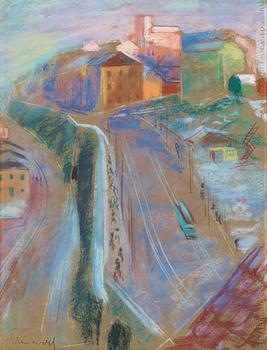 61. Isaac Grünewald, View over Stockholm.