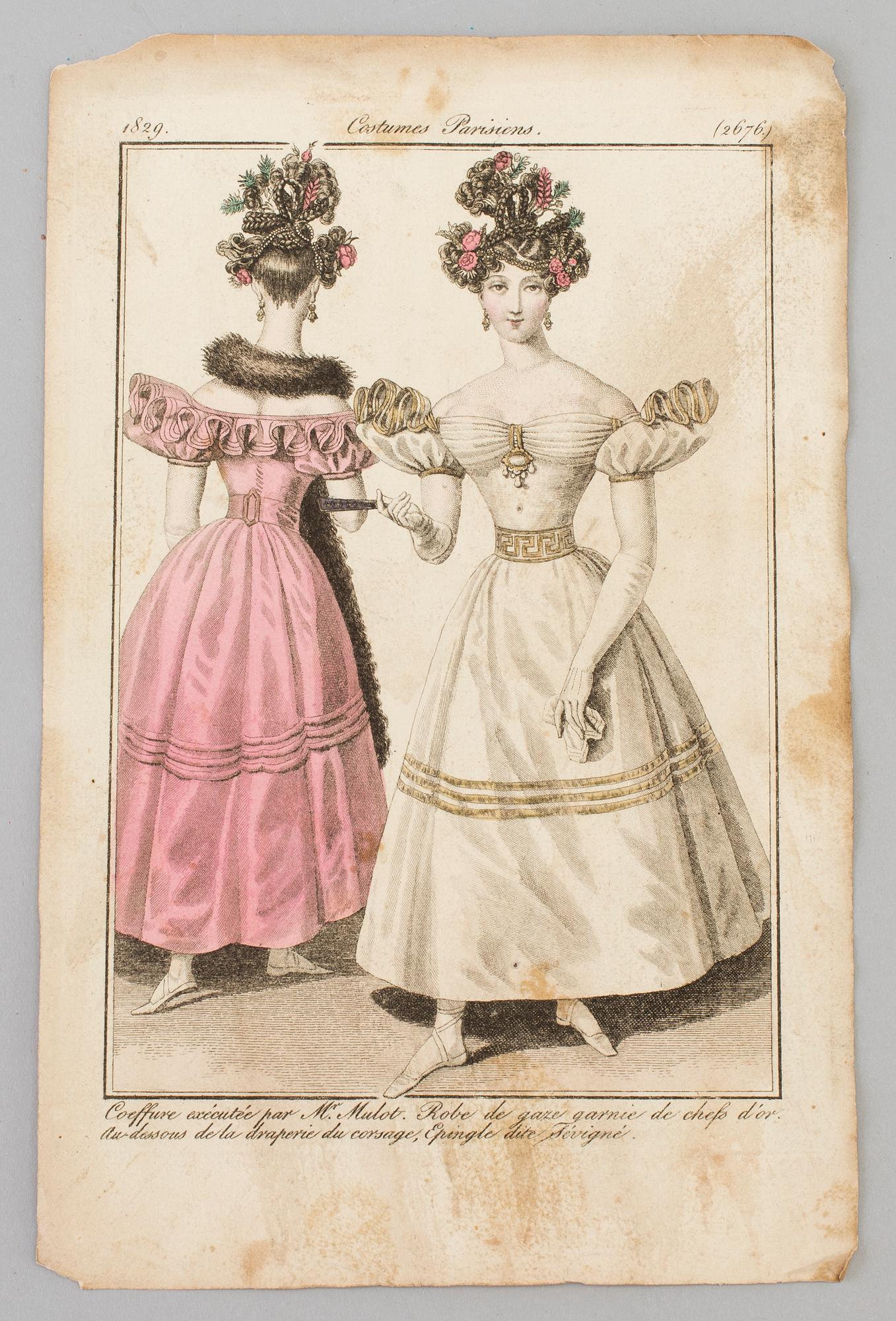 A SET OF 22 HAND COLOURED FASHION ILLUSTRATIONS, early 19th century.