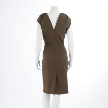 ALEXANDER MCQUEEN, a green wool dress, size 38.