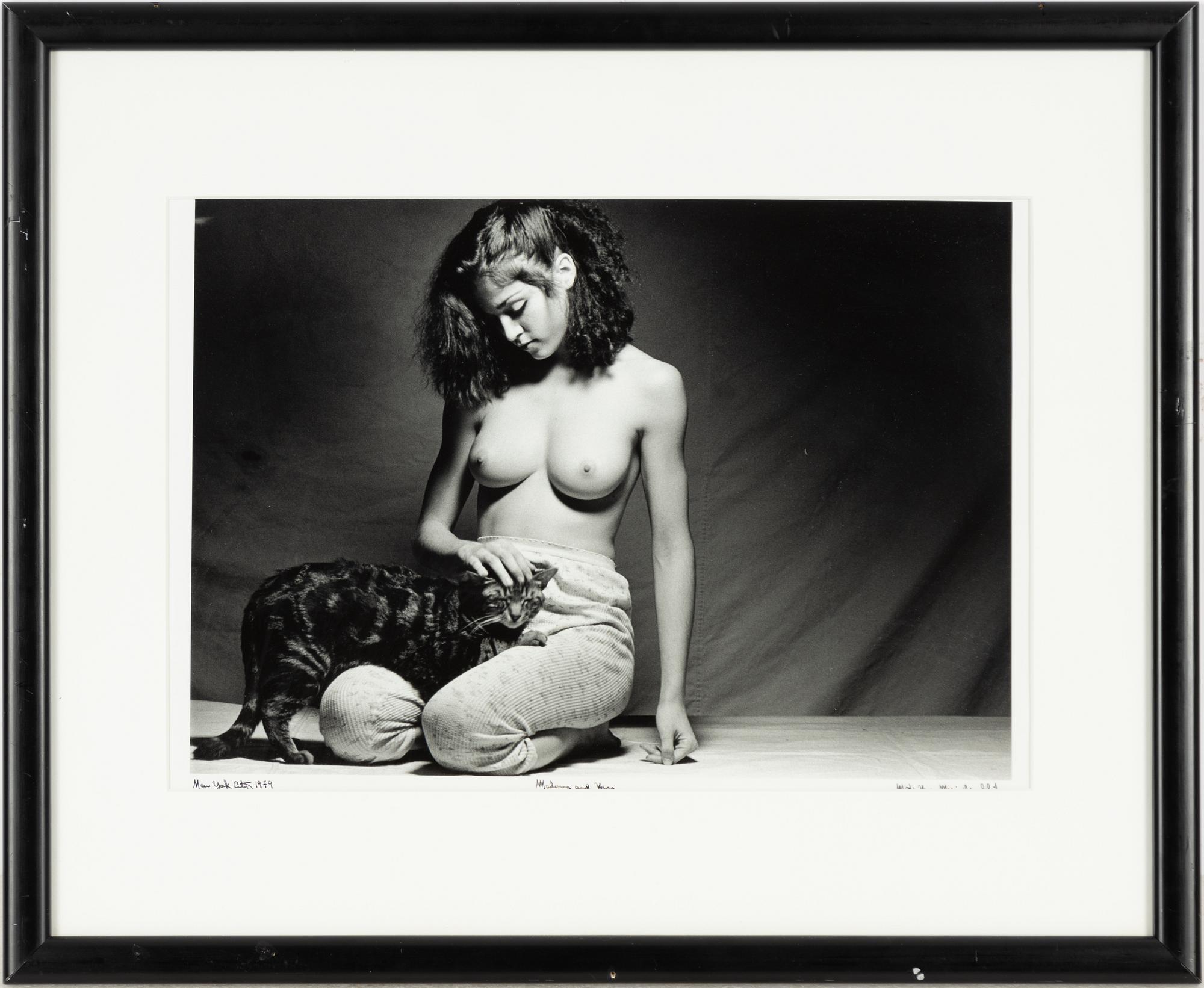 Martin Hugo Maximillian Schrieber, "Madonna and Hugo the Cat, New York 1979".
