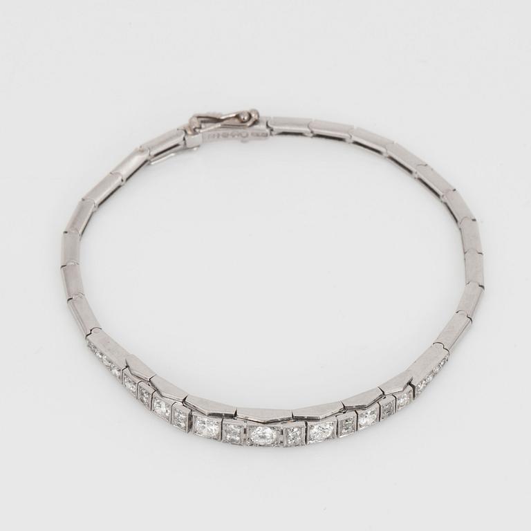 An old-cut diamond bracelet.