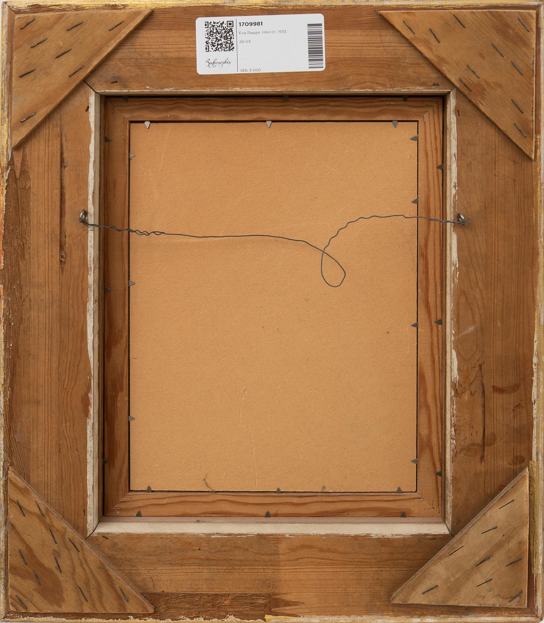 Eva Bagge, Interior, 1933.