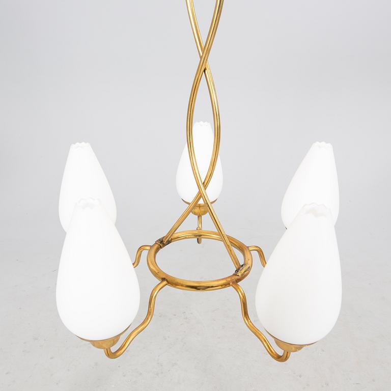 A 1940/50s ASEA brass ceiling pendant.