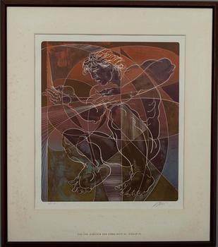 MARCO CECIONE, litografia, signeerattu ja numeroitu 60/150.