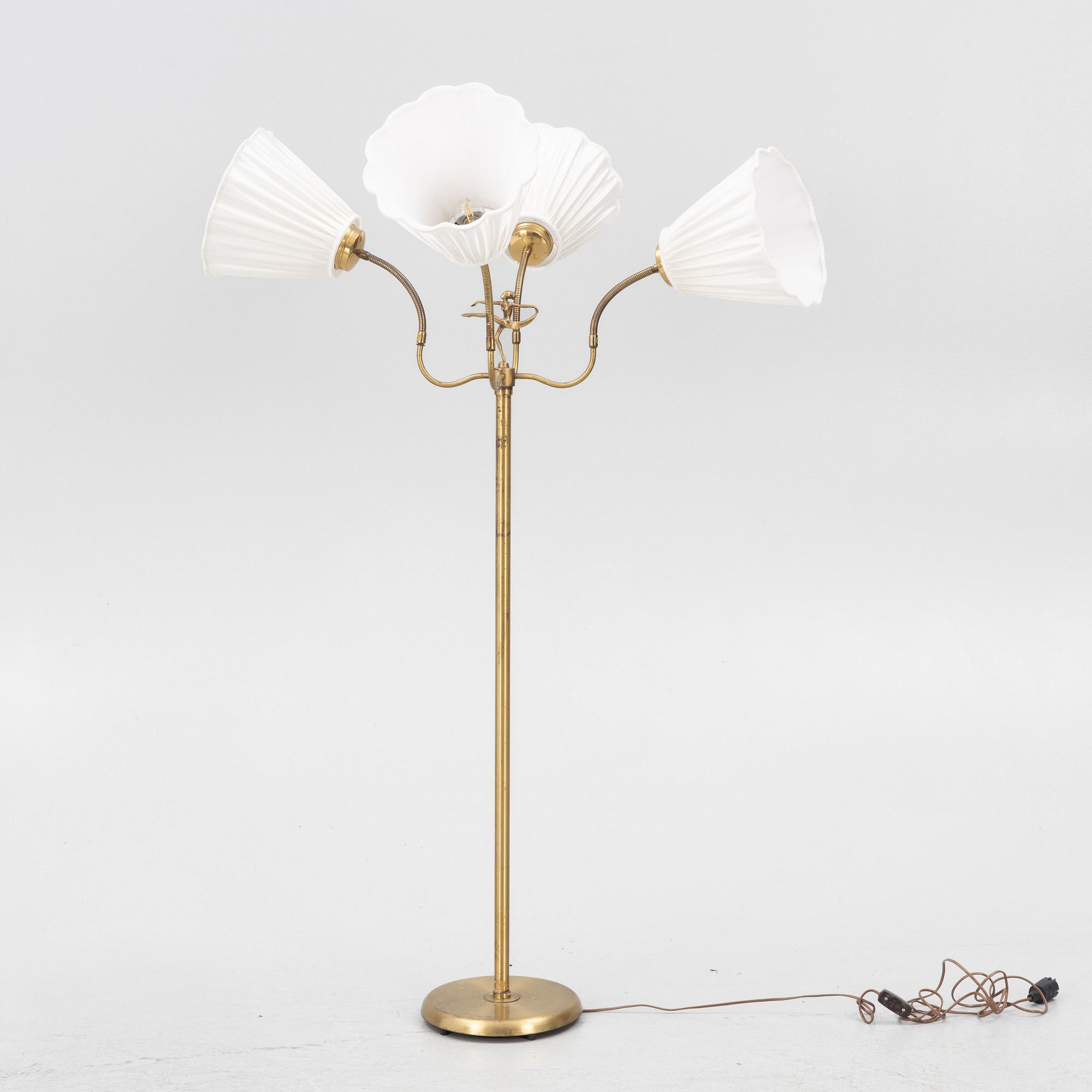 Gustaf Lundgren AB, a Swedish Modern floor lamp, Malmö, 1940s-50s.