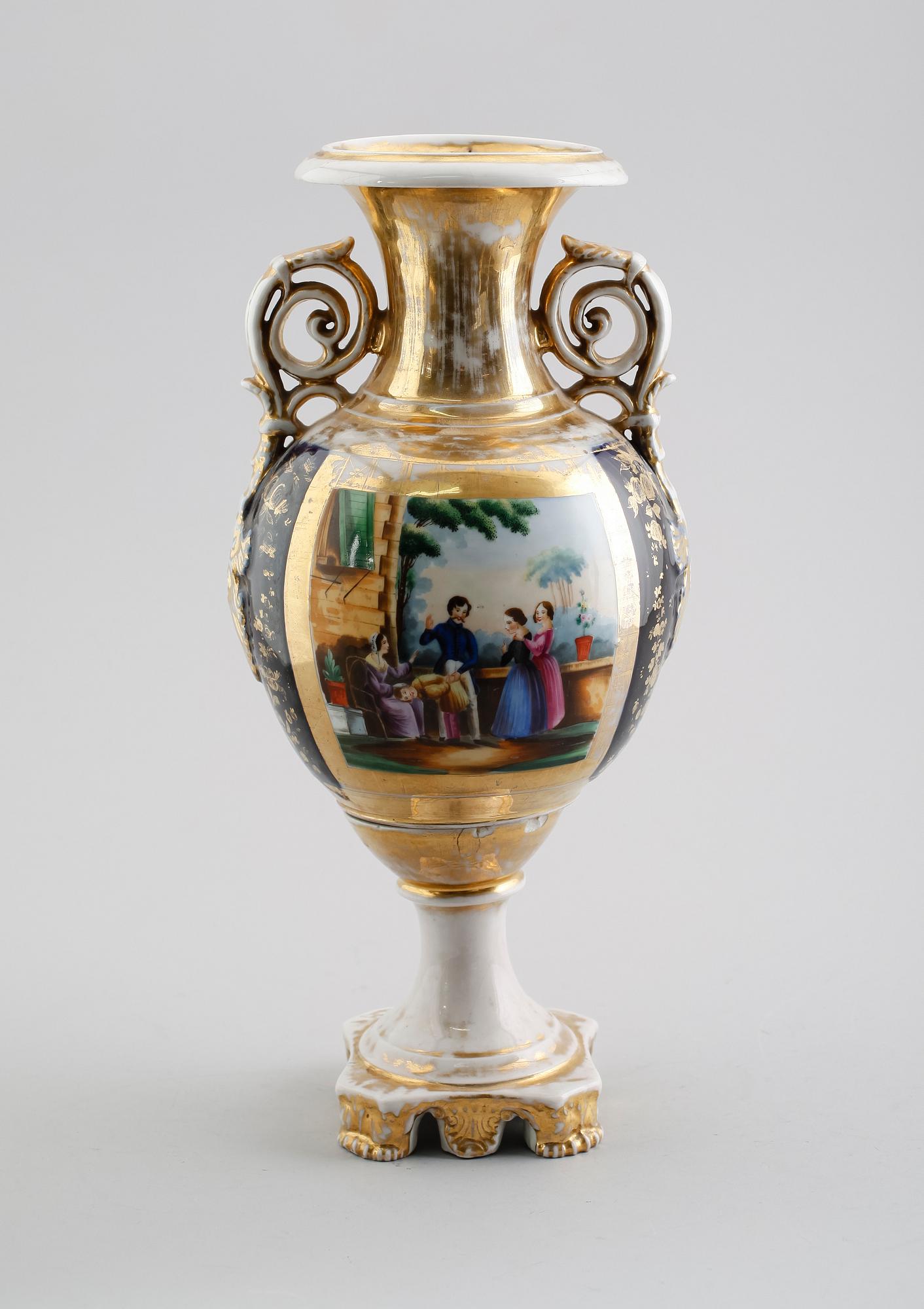 URNA, porslin, empirestil, 1800-tal.