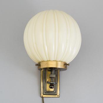 VÄGGLAMPA, funkis, 1930-tal.