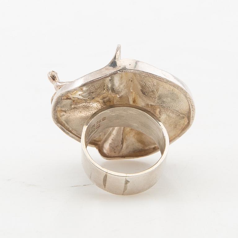 Björn Weckström, ring "Jaaras dröm", sterlingsilver, Lapponia, 1969.
