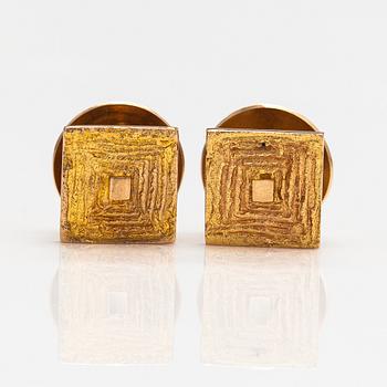 Björn Weckström, Knappar till frackskjorta "Kvadrater", 14K guld. Lapponia 1966.