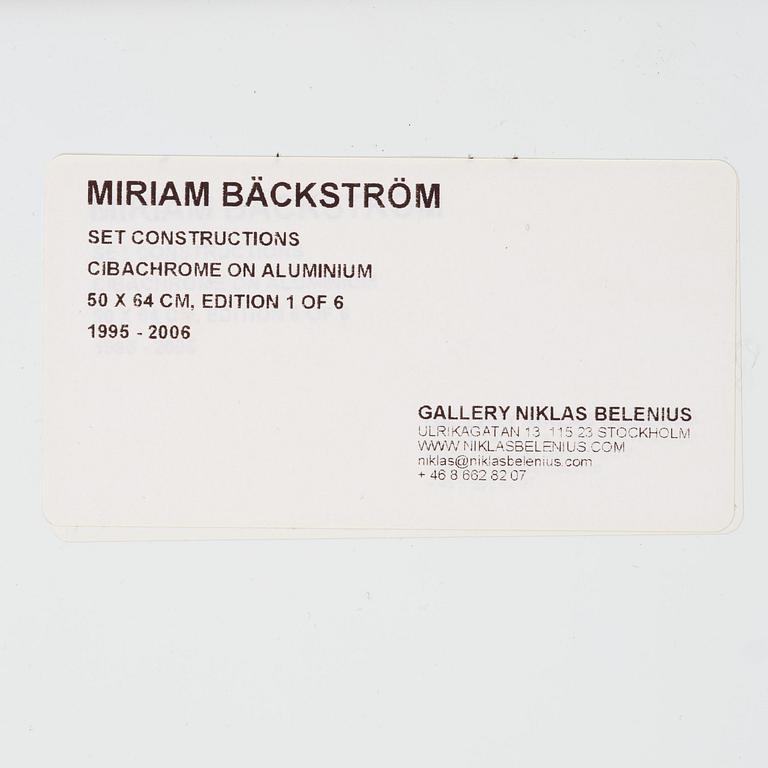 Miriam Bäckström, "Set Constructions", 1995-2006.