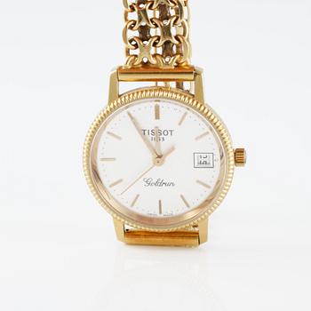 ARMBANDSUR, dam, 18 K guld, Tissot Goldrun. Vikt 23 g inkl extra länkdelar.