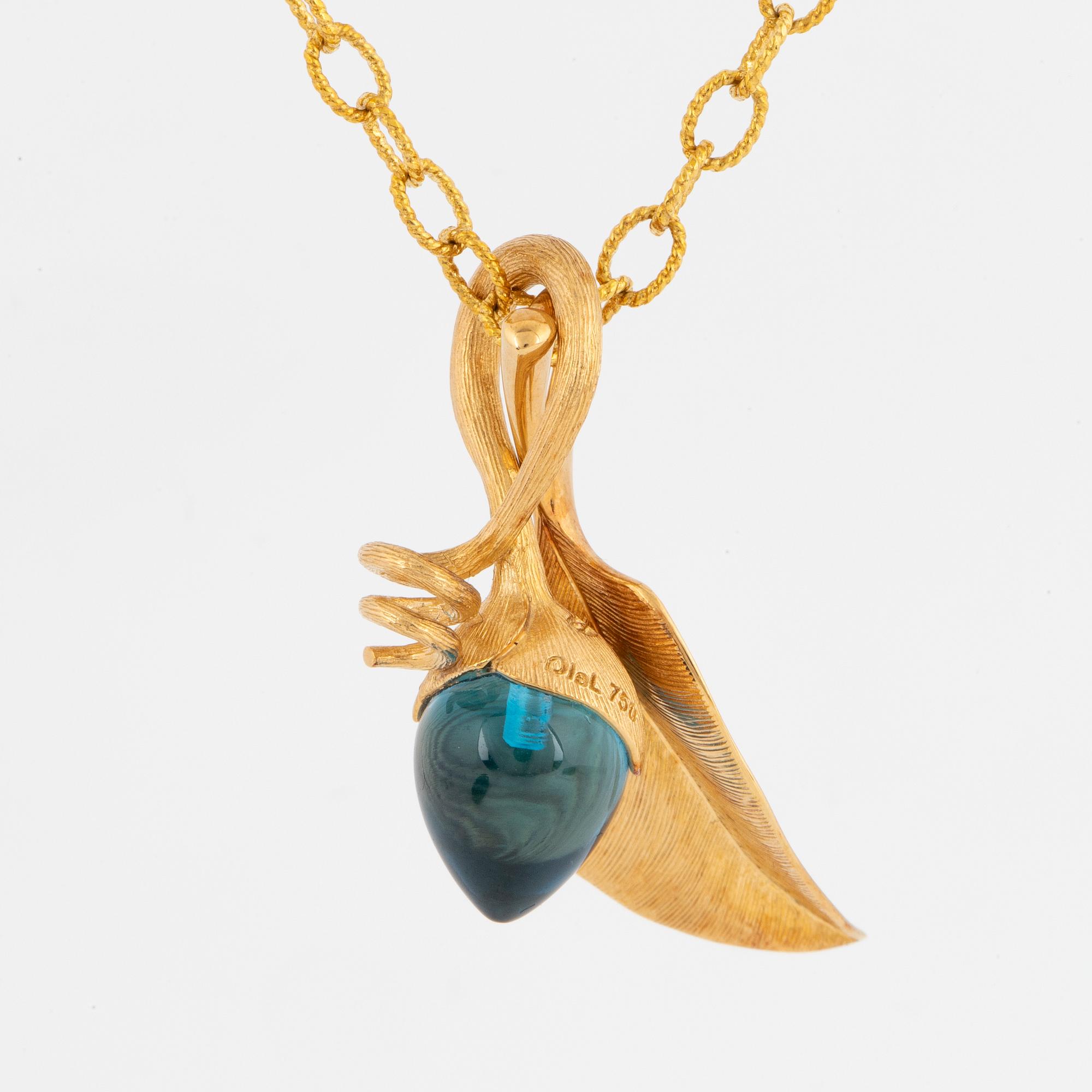 OLE LYNGGAARD, Lång collier/kedja 18K guld.