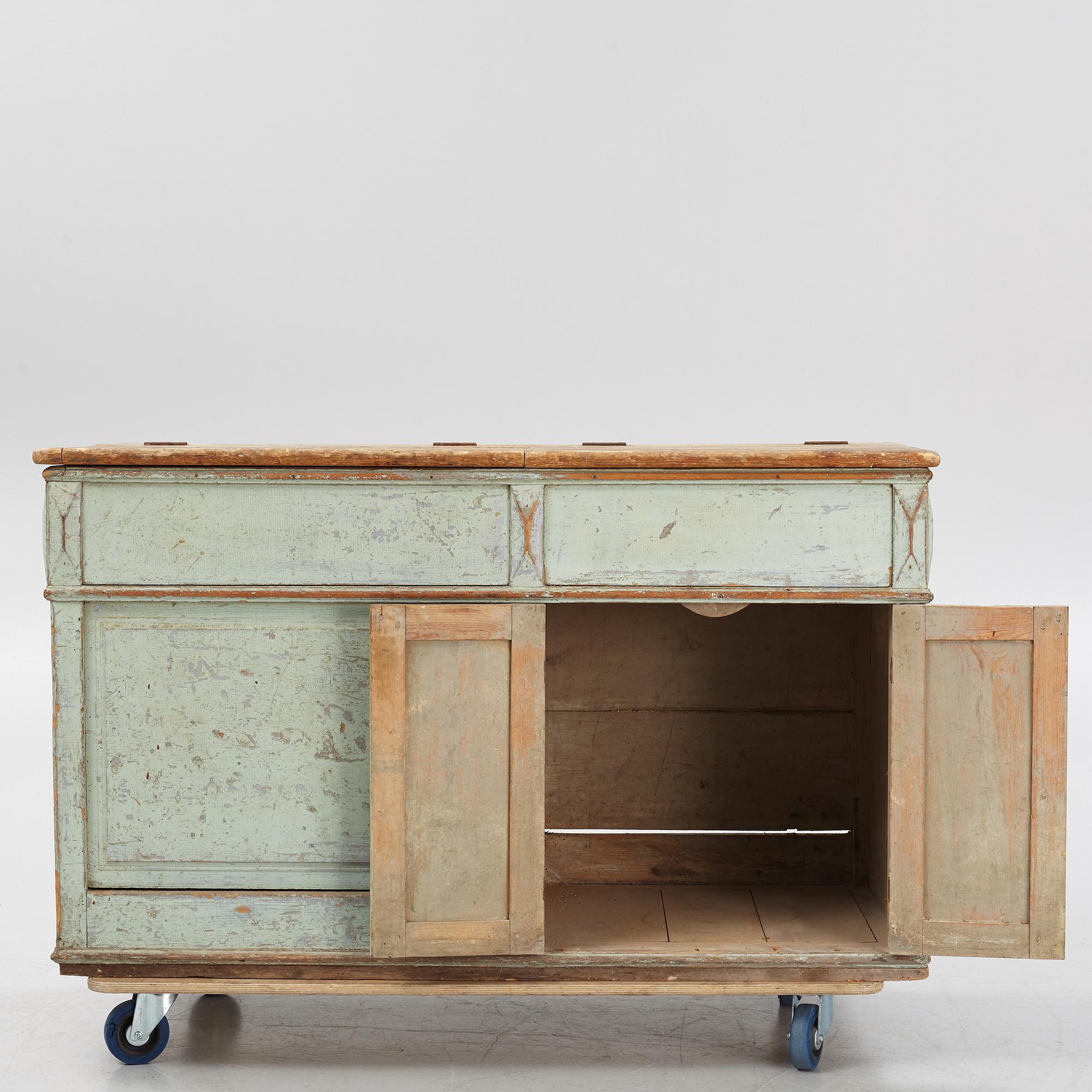 Arbetsbänk, omkring 1900.