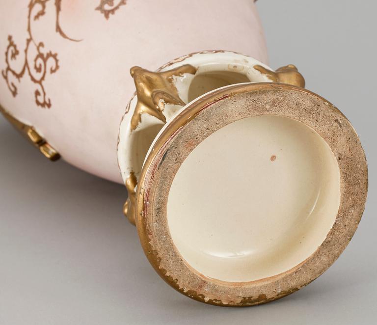 URNA MED LOCK, flintgods, Satsuma, Japan. Tidigt 1900-tal.