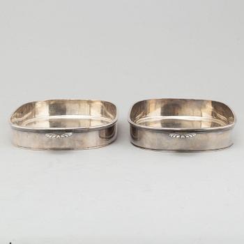 A pair of mid 20th century plated silver trays, Råström.