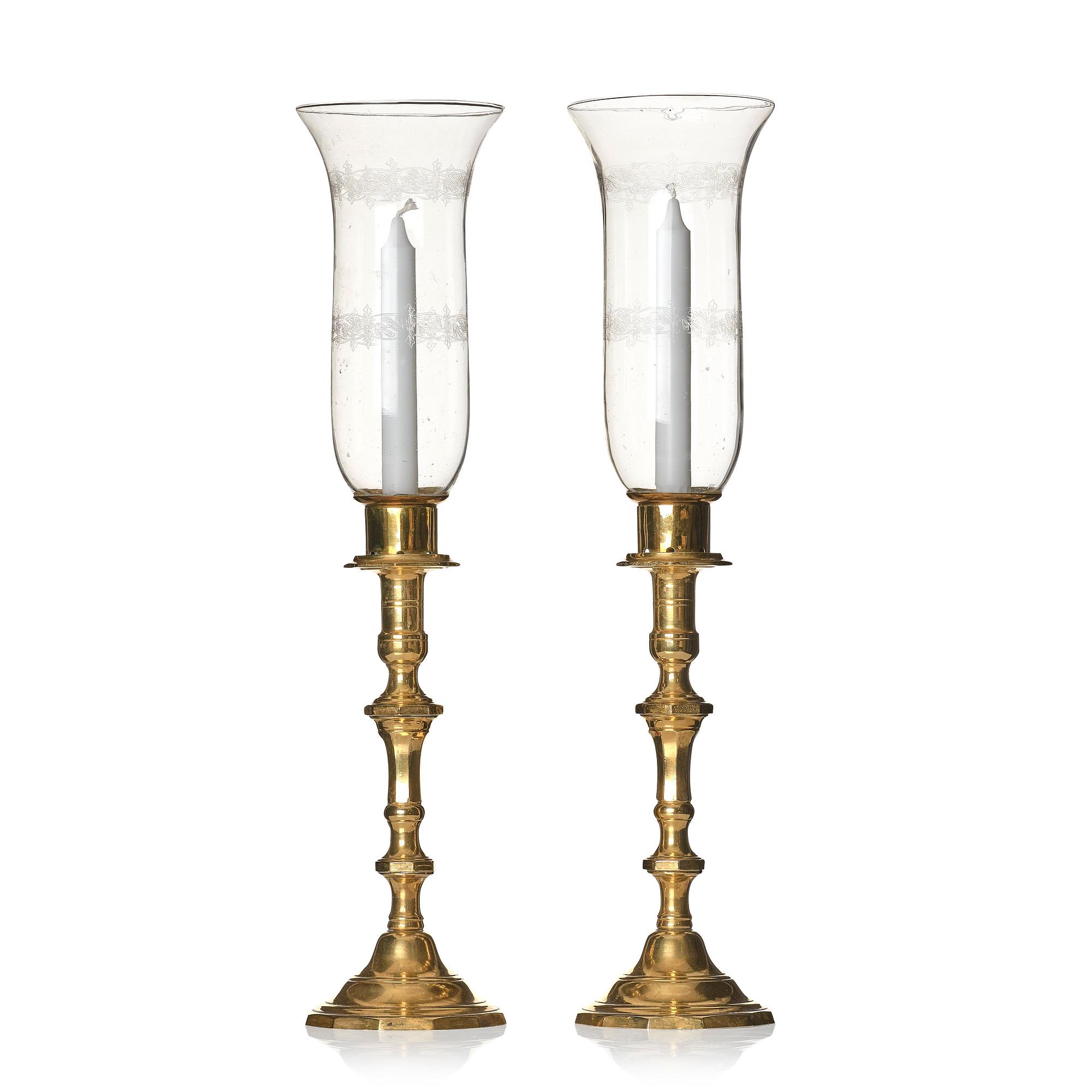 a pair of candle holders, first half of 20th century.