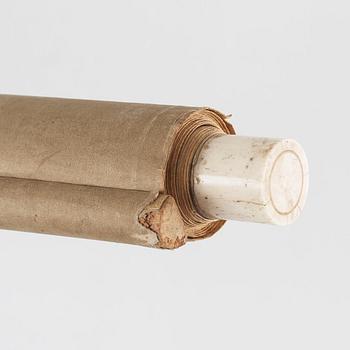 A hanging scroll, ink and colour on paper. Qing dynasty, signed Fang Ji.