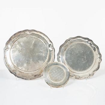 Fat, 3 st, sterlingsilver, Peru, 1900-tal.