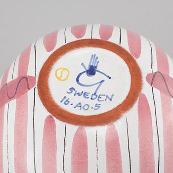A mid 20th cenutry faience bowl, designed by Stig Lindberg for Gustavsberg.
