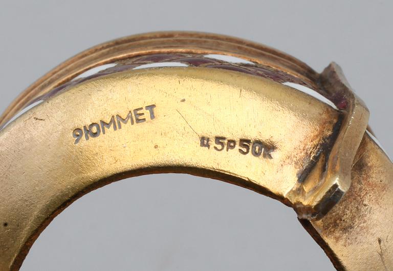 SALTKAR, 1 par, mässing och emalj, 1900-tal.