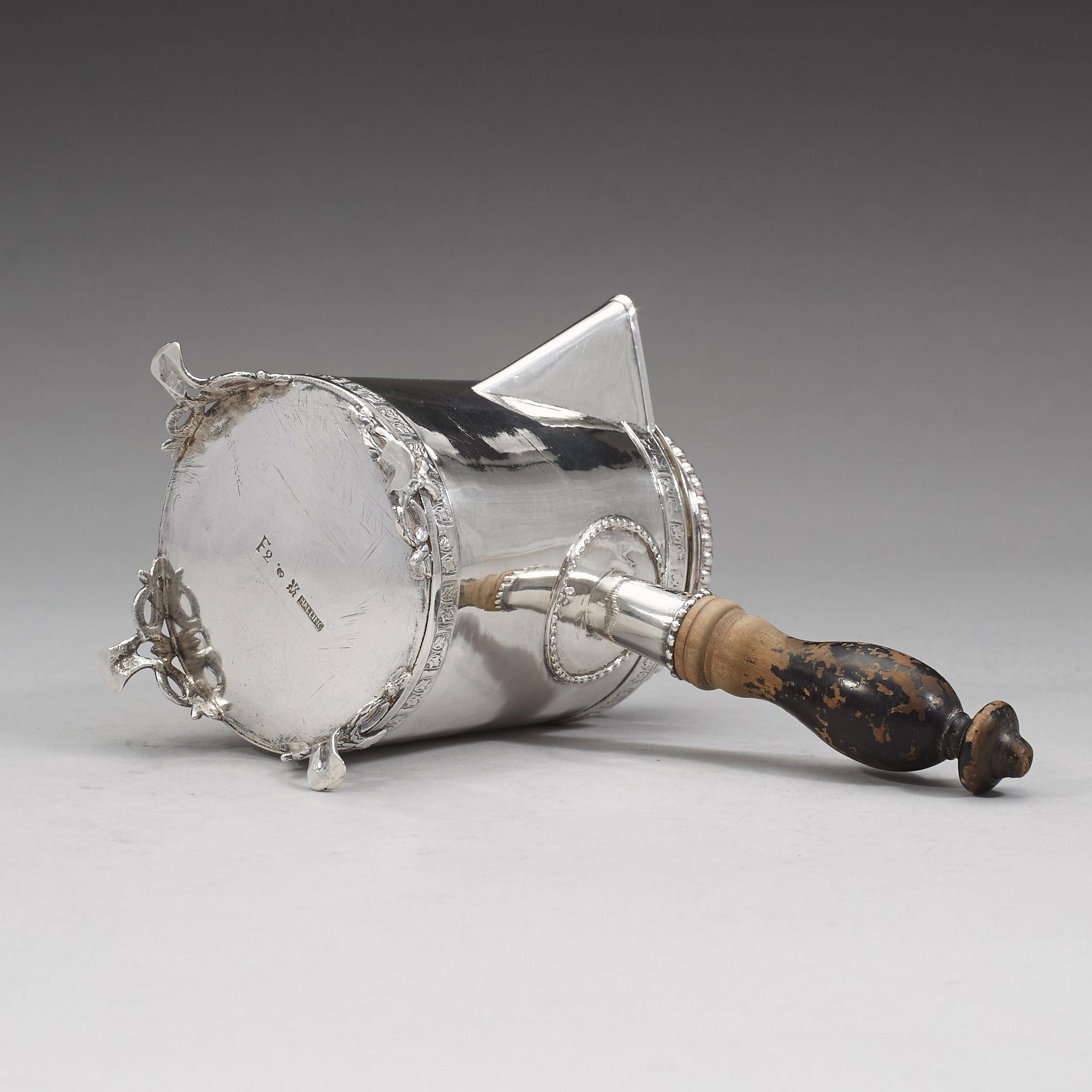 STEPHAN HALLING, Örebro 1788, mjölkkanna, silver, gustaviansk.