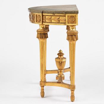 Konsolbord, Stockholmsarbete, sent 1700-tal, Gustavianskt.