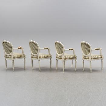 MATGRUPP, 5 delar, gustaviansk stil, 1900-talets mitt.