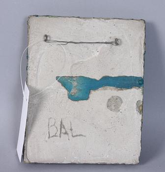 BENGT ARNE LINDEROS (BAL), trol, väggrelief, stengods, monogramsign.