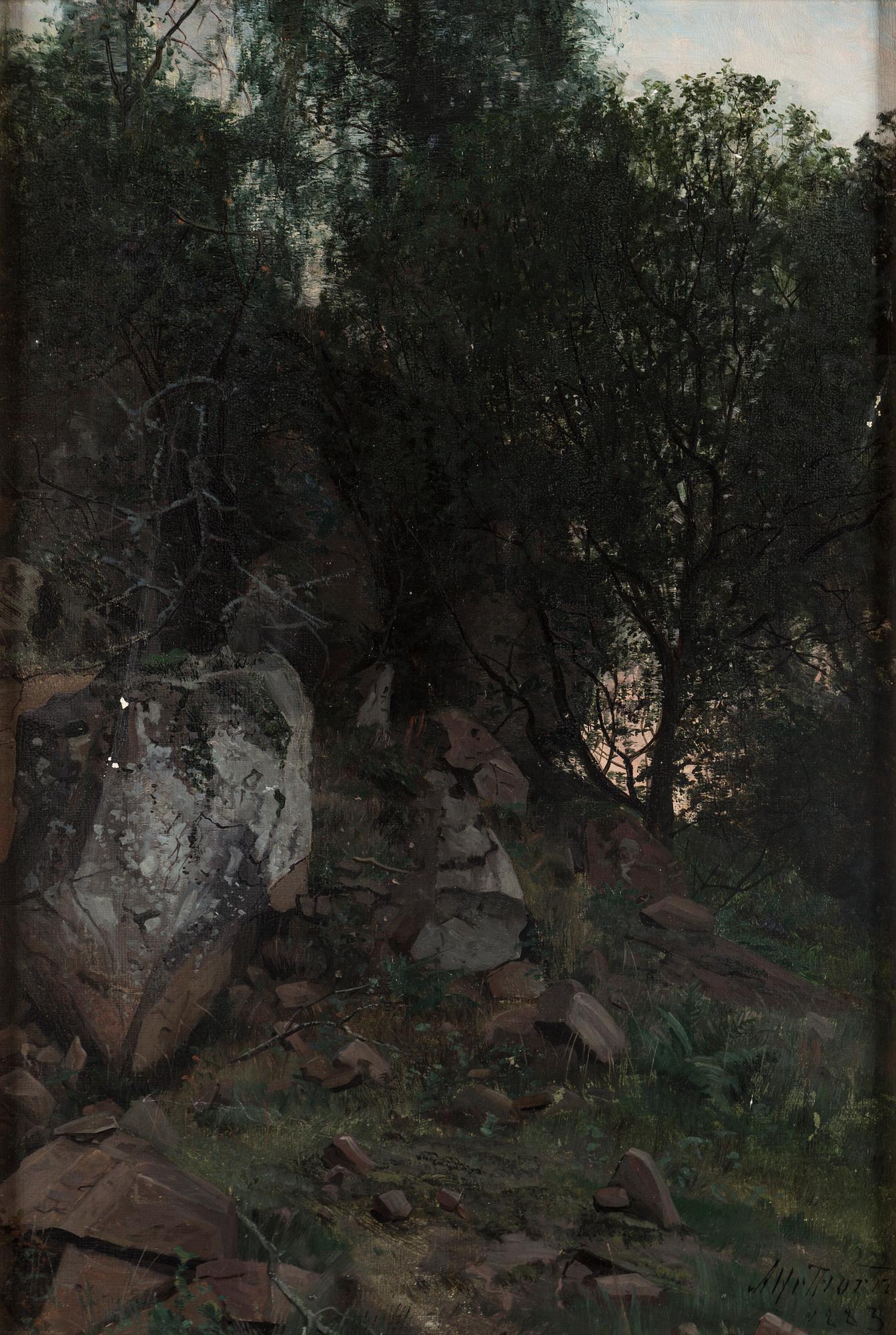 ALFRED THÖRNE, oil on canvas, signed and dated -83.