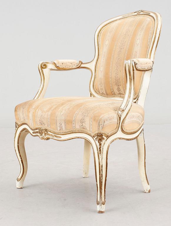 KARMSTOL, rokokostil, 1800-tal.