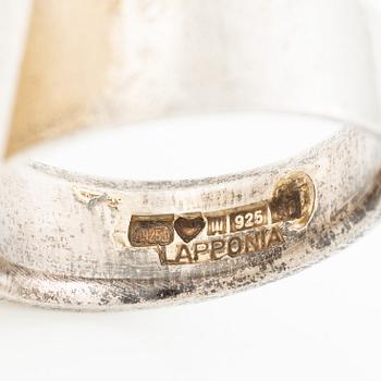 Zoltan Popovits, ring, silver and ebony, Lapponia.