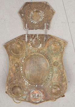 VÄGGPLÅT, barockstil. 1800-tal.