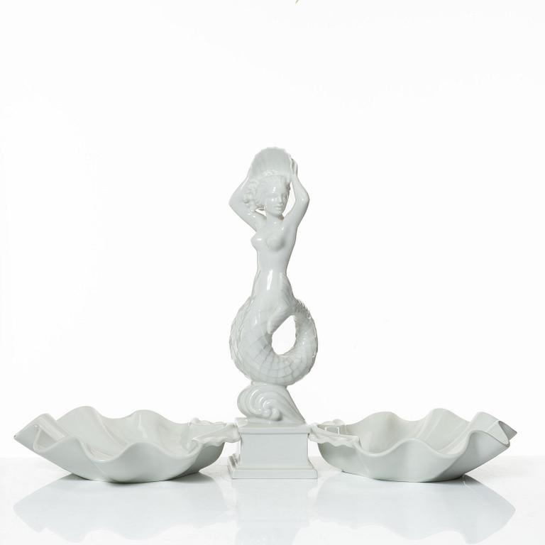 Harald Salomon, Figurines and bowls, 5 pieces, porcelain, Rörstrand.