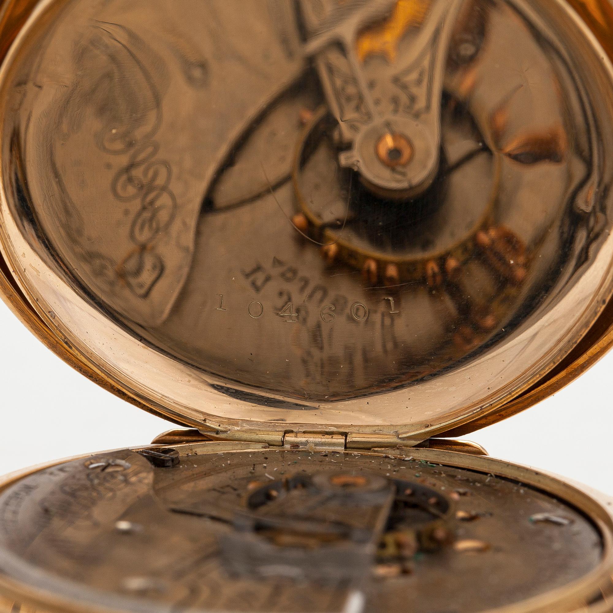 Waltham, pocket watch, hunter, 56.5 mm.