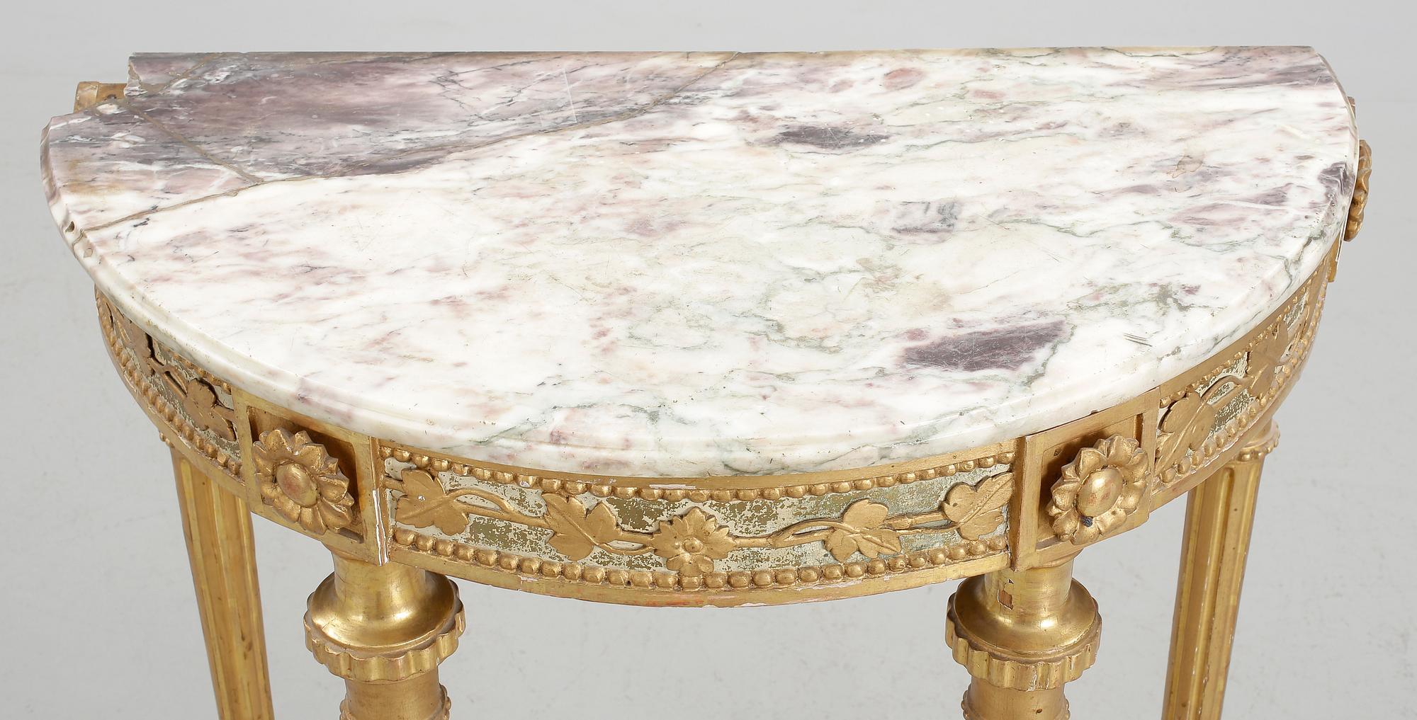 KONSOLBORD, gustavianskt, sent 1700-tal.