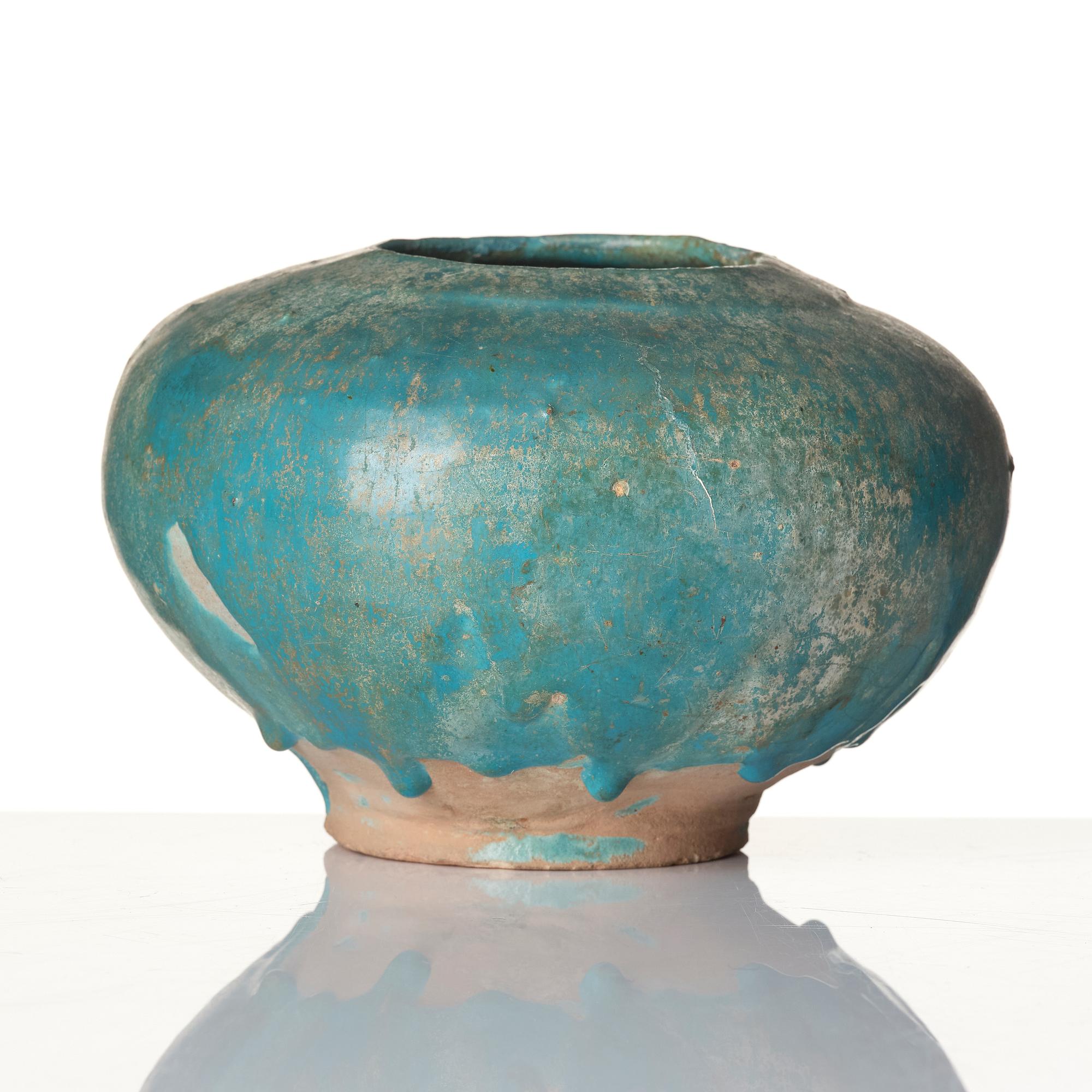 A Kashan pottery jar.